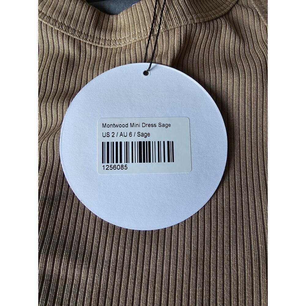 NWT Princess Polly Montwood Mini Dress Sage size 2 - Picture 5 of 6
